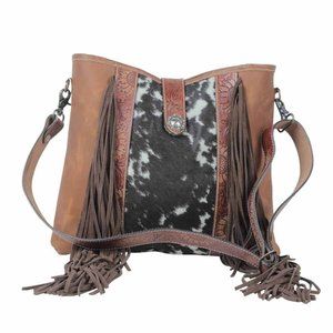 Myra Bag-Cynosure Leather & Hair On Bag-Brown